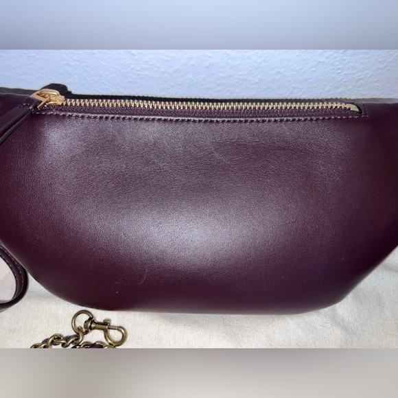 NWOT Tory Burch Fleming Soft Quilted Leather Burgundy Crossbody or Belt Bag - Picture 6 of 7